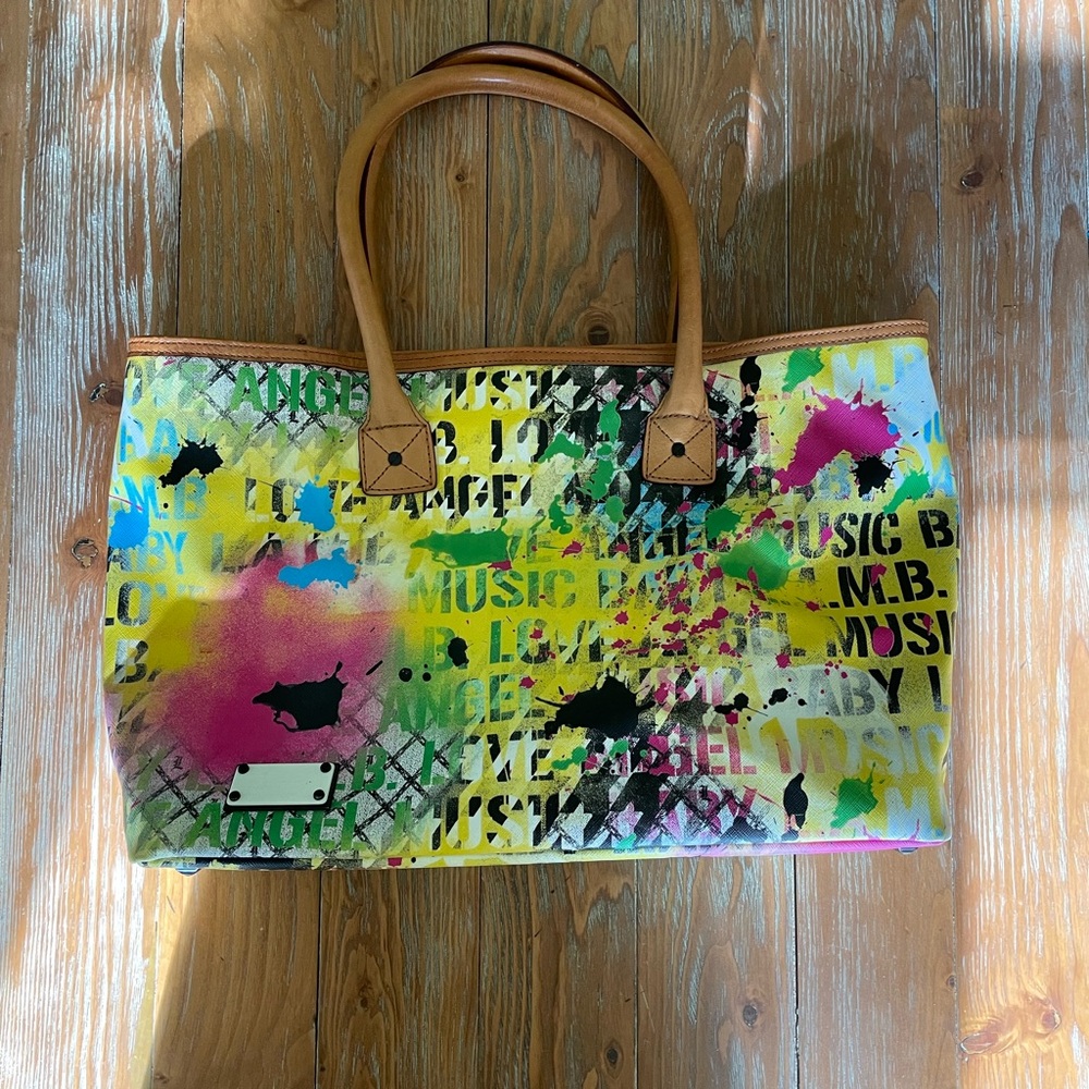 L.A.M.B. Multicolor Graffiti Tote